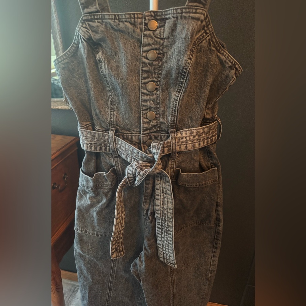 Universal Thread Black Denim Women's Jumpsuit - Picture 5 of 6